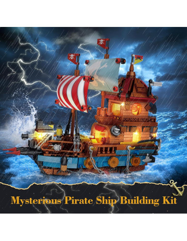 Juego de Bloques de Construcción Barco Pirata Shantou 916 PCS