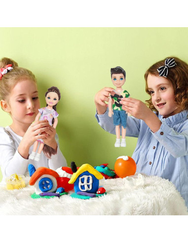 Conjunto de 10 Muñecas Mini ONEST 12.7 cm con Ropa y Accesorios