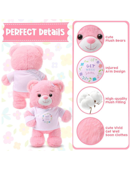 Oso de Peluche Deekin Rosa 25 cm con Vendaje para Niños Oso de Peluche Deekin Rosa 25 cm con Vendaje para Niños