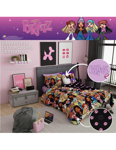 Juego de Cama Bratz Franco 7 Piezas Microfibra Reina