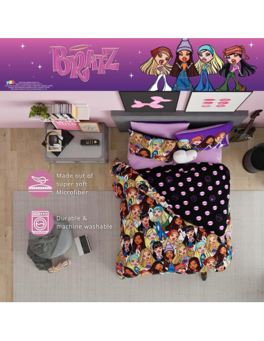 Juego de Cama Bratz Franco 7 Piezas Microfibra Reina