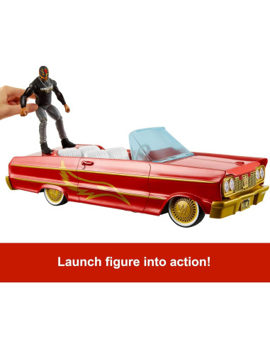 Juego de Figura Rey Mysterio y Vehículo Low Rider Mattel
