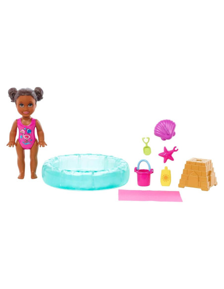 Muñeca Barbie Skipper Babysitters Inc. con piscina y accesorios Muñeca Barbie Skipper Babysitters Inc. con piscina y accesorios