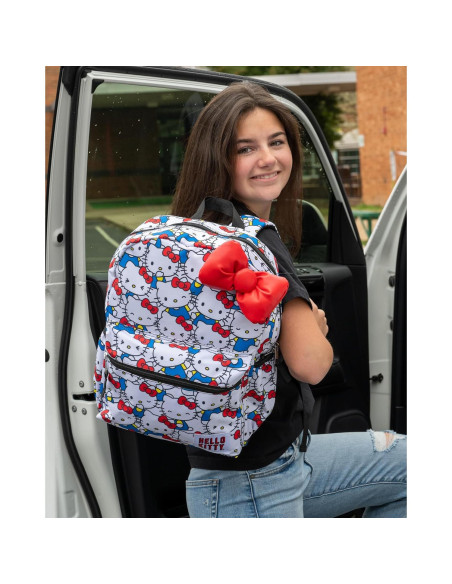 Mochila Kawaii Hello Kitty 40,6 cm Estampado Total 3D Mochila Kawaii Hello Kitty 40,6 cm Estampado Total 3D