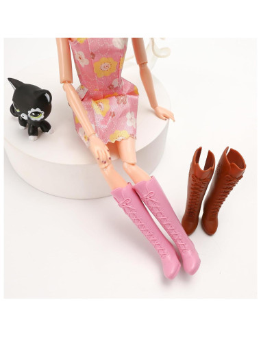 2 Pares de Botas para Muñeca BuleVina Moda Vaquera