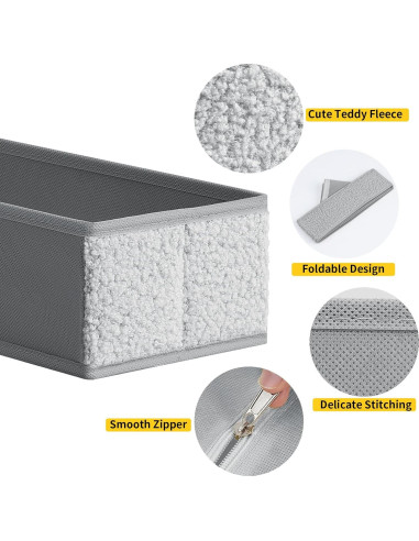Organizador de Cajones Easortm 18 Piezas Gris Plegable