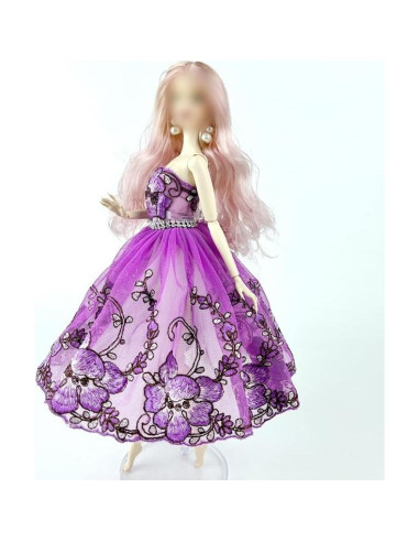 Vestido de Ballet para Muñeca 29cm HWKJ Tutu Púrpura