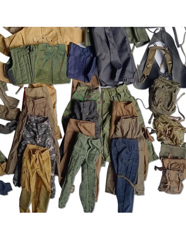 SIXPOINTS 50 Piezas Ropa Militar para Figura GI Joe 30 cm