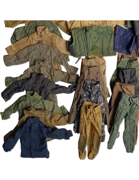 SIXPOINTS 50 Piezas Ropa Militar para Figura GI Joe 30 cm SIXPOINTS 50 Piezas Ropa Militar para Figura GI Joe 30 cm