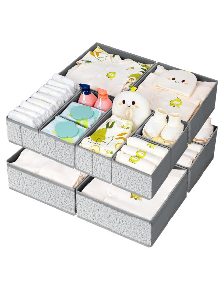 Organizador de Cajones Easortm 12 Piezas Gris Plegable Organizador de Cajones Easortm 12 Piezas Gris Plegable