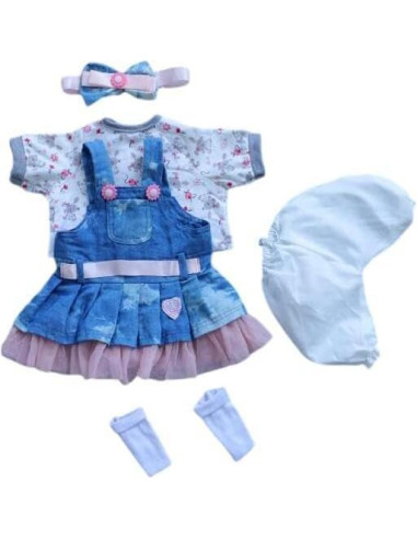 Ropa para muñecas Reborn scnbom 17-24" (26-61 cm) 5 piezas
