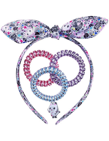 Diademas LUV HER para Niñas 4 Piezas con Gomas