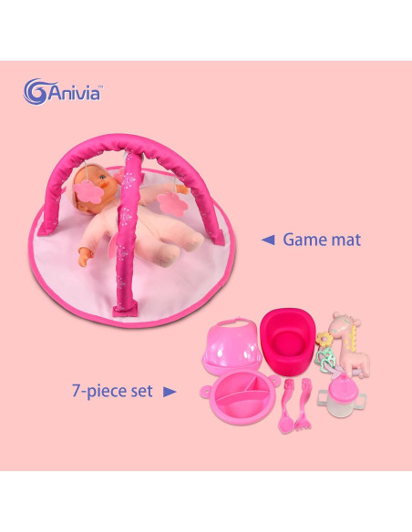 Cochecito de Muñeca ANIVIA DB002A - Incluye Cuna y Juguetes Cochecito de Muñeca ANIVIA DB002A - Incluye Cuna y Juguetes