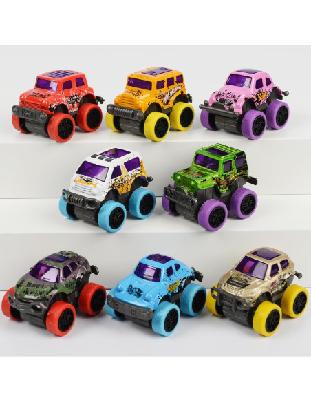 Set de 8 Mini Camiones Monstruo de Metal Neureyte 5.8 cm Set de 8 Mini Camiones Monstruo de Metal Neureyte 5.8 cm