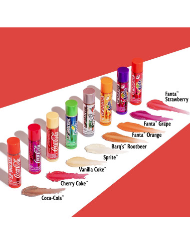 Bálsamo Labial Lip Smacker Sabor Coca-Cola - 8 Sabores