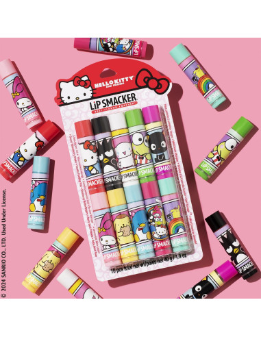 Paquete de 10 Bálsamos Labiales Lip Smacker Hello Kitty