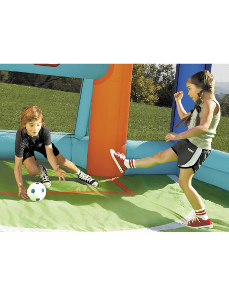 Cancha Inflable Pequeños Tikes 2 en 1 Fútbol y Baloncesto Cancha Inflable Pequeños Tikes 2 en 1 Fútbol y Baloncesto