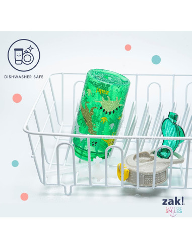 Botella de Agua Barbie Zak Sage 473ml con Popote y Asa