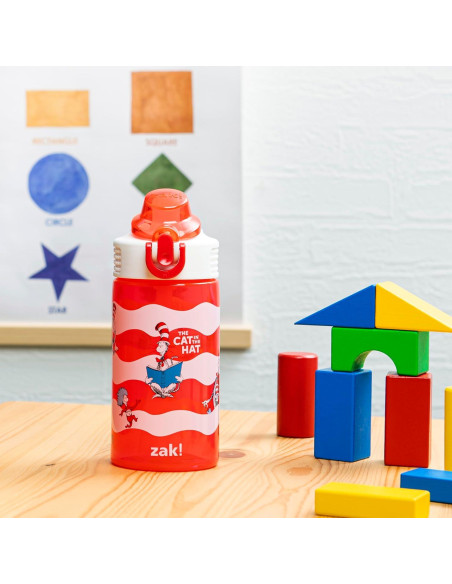 Botella de Agua Zak Designs 16oz Dr. Seuss Gato Sombrero Botella de Agua Zak Designs 16oz Dr. Seuss Gato Sombrero