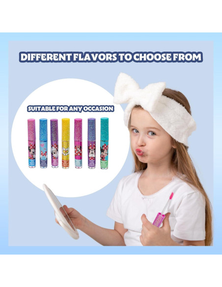 Set de Brillo Labial Minnie Mouse 7 Piezas para Niñas Set de Brillo Labial Minnie Mouse 7 Piezas para Niñas
