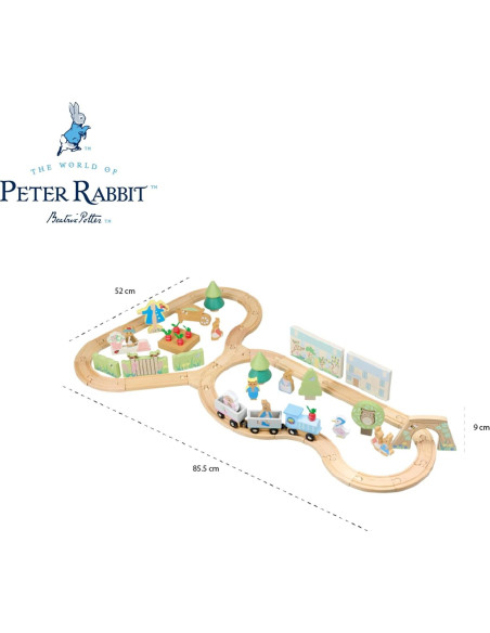 Set de Tren Radish Express Peter Rabbit - Juguete de Madera Set de Tren Radish Express Peter Rabbit - Juguete de Madera
