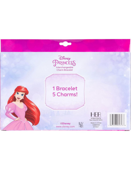 Set Pulsera Encanto Disney Princess LUV HER 1 Pulsera 5 Encantos Set Pulsera Encanto Disney Princess LUV HER 1 Pulsera 5 Encantos