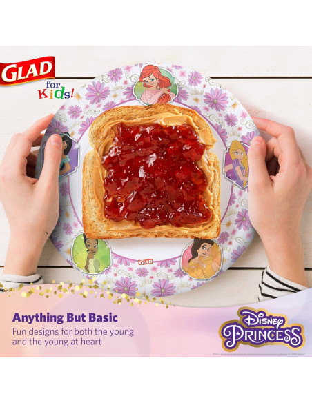 Platos de Papel Disney Princesas Glad 21.6 cm - 40 Unidades Platos de Papel Disney Princesas Glad 21.6 cm - 40 Unidades