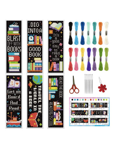 Kit de Marcadores de Punto de Cruz INFUNLY 6 Piezas Multicolor