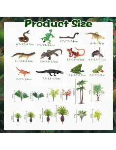 26 Figuras de Animales Anfibios y Reptiles Sratte - Juguetes Educativos 2