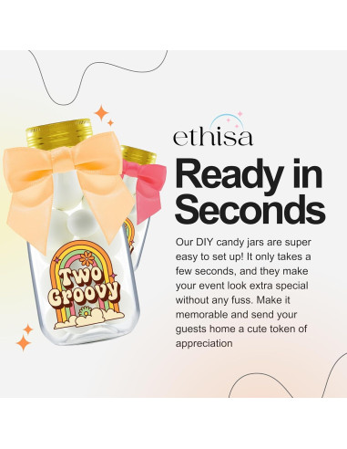 Paquete de 12 Tarros de Dulces Ethisa Dos Groovy 118ml