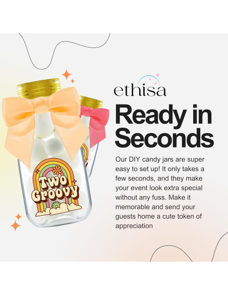 Paquete de 12 Tarros de Dulces Ethisa Dos Groovy 118ml Paquete de 12 Tarros de Dulces Ethisa Dos Groovy 118ml