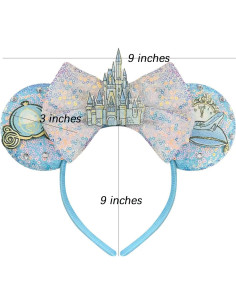 Diadema de Orejas de Ratón Princesa Bmobuo Castillo Azul 2