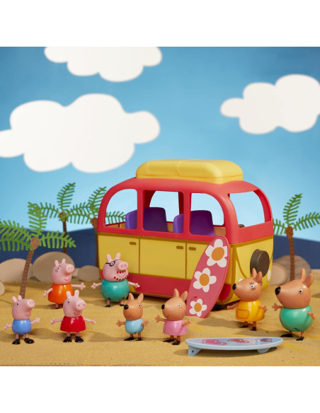 Campervan Peppa Pig Visita Australia con 8 Figuras Campervan Peppa Pig Visita Australia con 8 Figuras