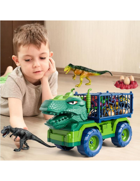 Camión Transportador de Dinosaurios BLmukce con Alfombrilla Camión Transportador de Dinosaurios BLmukce con Alfombrilla