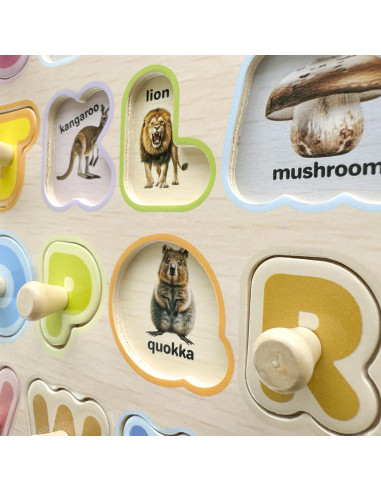 Rompecabezas de Madera QUOKKA 8 Piezas para Niños 1-3 Años