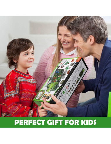 Camión de Juguete Hatisan T-rex con 8 Dinosaurios y Rampa