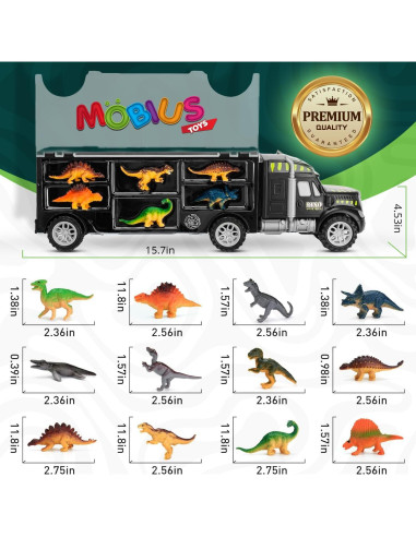 MOBIUS Camión Transportador de Dinosaurios - 12 Figuras