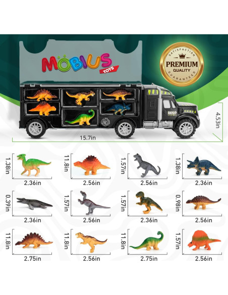 MOBIUS Camión Transportador de Dinosaurios - 12 Figuras MOBIUS Camión Transportador de Dinosaurios - 12 Figuras
