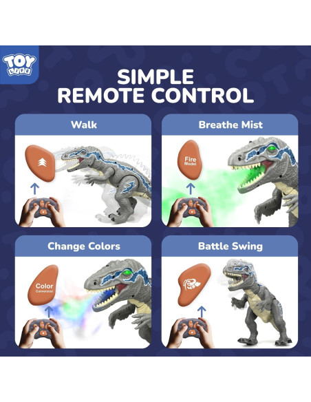 Dinosaurio Robot Control Remoto STEAM Life Velociraptor LED Dinosaurio Robot Control Remoto STEAM Life Velociraptor LED
