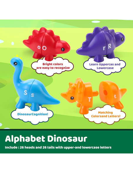 Juguete Educativo Dinosaurio Montessori 26 Piezas ABC Juguete Educativo Dinosaurio Montessori 26 Piezas ABC
