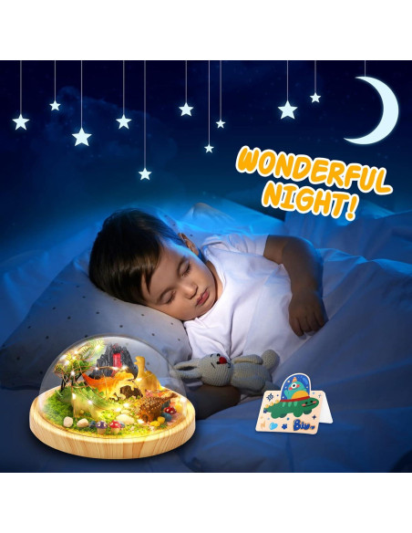 Luz Nocturna DIY Dinosaurio Laclun Kit Artesanía 4-10 Años Luz Nocturna DIY Dinosaurio Laclun Kit Artesanía 4-10 Años
