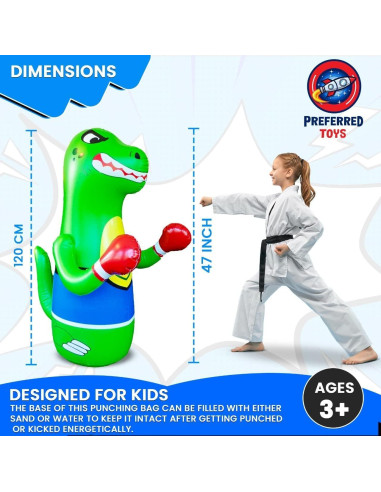 Saco de Boxeo Inflable Dinosaurio - Preferred Toys 119 cm