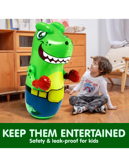 Bopper Inflable Dinosaurio T-Rex JOYIN 120 cm para Niños Bopper Inflable Dinosaurio T-Rex JOYIN 120 cm para Niños