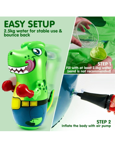 Bopper Inflable Dinosaurio T-Rex JOYIN 120 cm para Niños