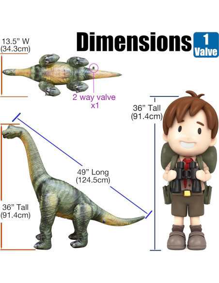Jet Creations Dinosaurio Inflable Brachiosaurus 91 cm Verde Jet Creations Dinosaurio Inflable Brachiosaurus 91 cm Verde