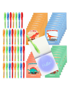 BONNYCO Paquete 32 Bolígrafos Tinta Invisible Dinosaurios