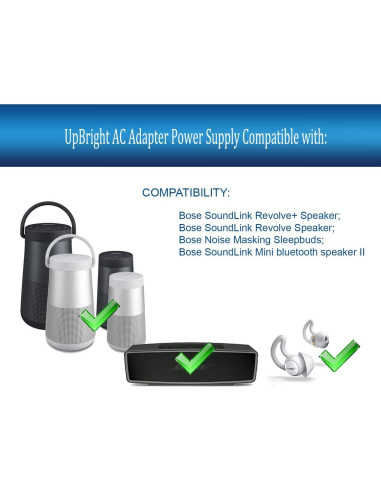 Cargador para altavoces Bluetooth Bose SoundLink Mini II y Revolve