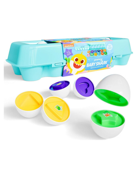 Juguete Montessori Baby Shark - 12 Huevos Coloridos para Niños Juguete Montessori Baby Shark - 12 Huevos Coloridos para Niños
