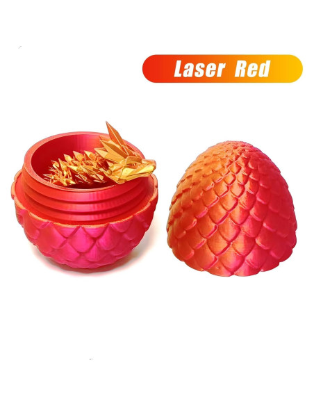 Huevo Sorpresa Dragón 3D YTRXYLKL Rojo Decorativo Huevo Sorpresa Dragón 3D YTRXYLKL Rojo Decorativo