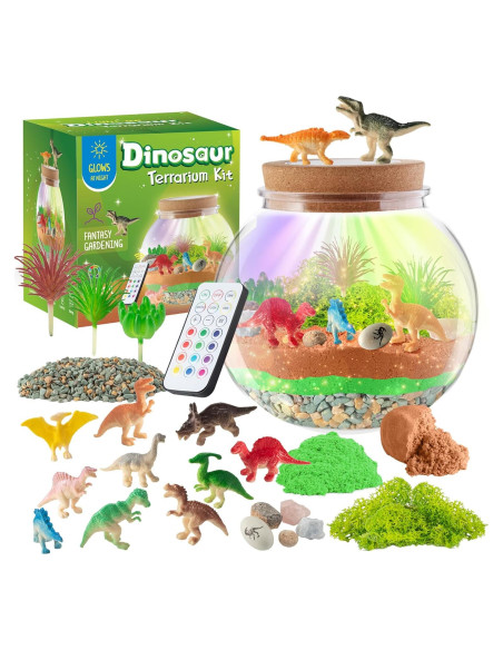 Kit Terrario Iluminado de Dinosaurios - Juguete DIY 5-12 Años Kit Terrario Iluminado de Dinosaurios - Juguete DIY 5-12 Años